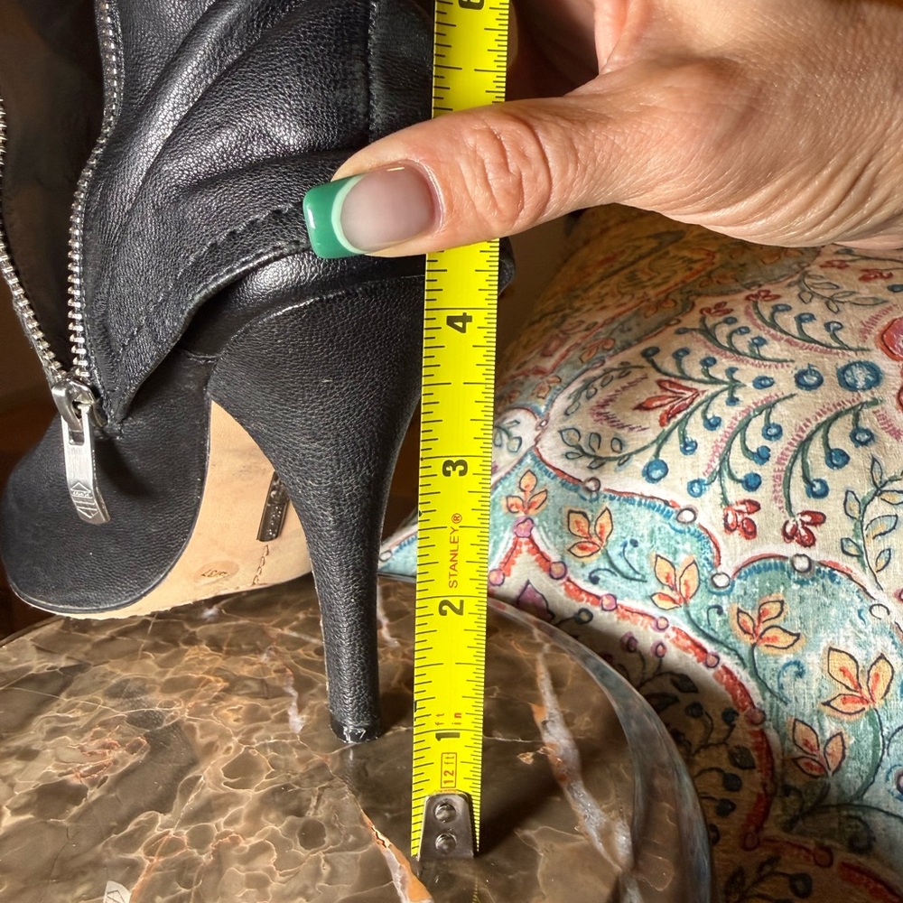 Vince Camuto Black Leather Ankle Boots - Picture 6 of 7